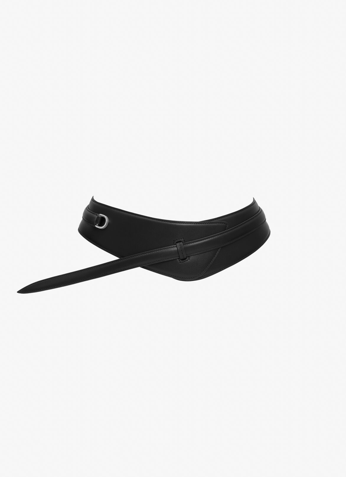 Mini Mina Belt in shiny goatskin ALAÏA BLACK MINI MINA BELT IN SHINY GOATSKIN